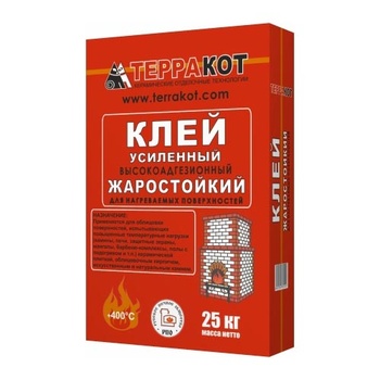 Клей жаростойкий усиленный "Терракот" 25 кг